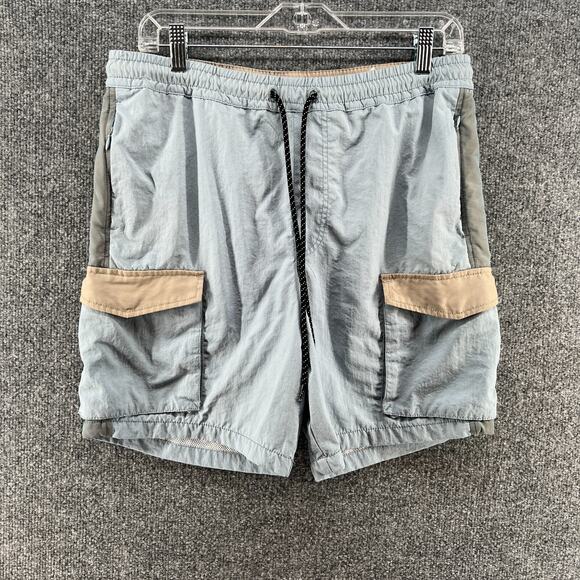 Pacsun Swim Trunks Board Shorts Mens Medium Blue Comfort Beach Stretch Lined - Picture 1 of 8